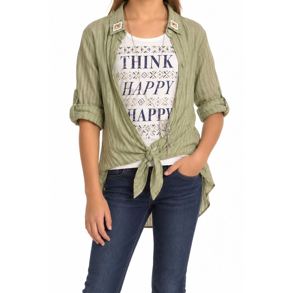 🔥 5 for $30 🔥 NWT Beautees Girls Tank with Matching Over Shirt & Necklaces | L